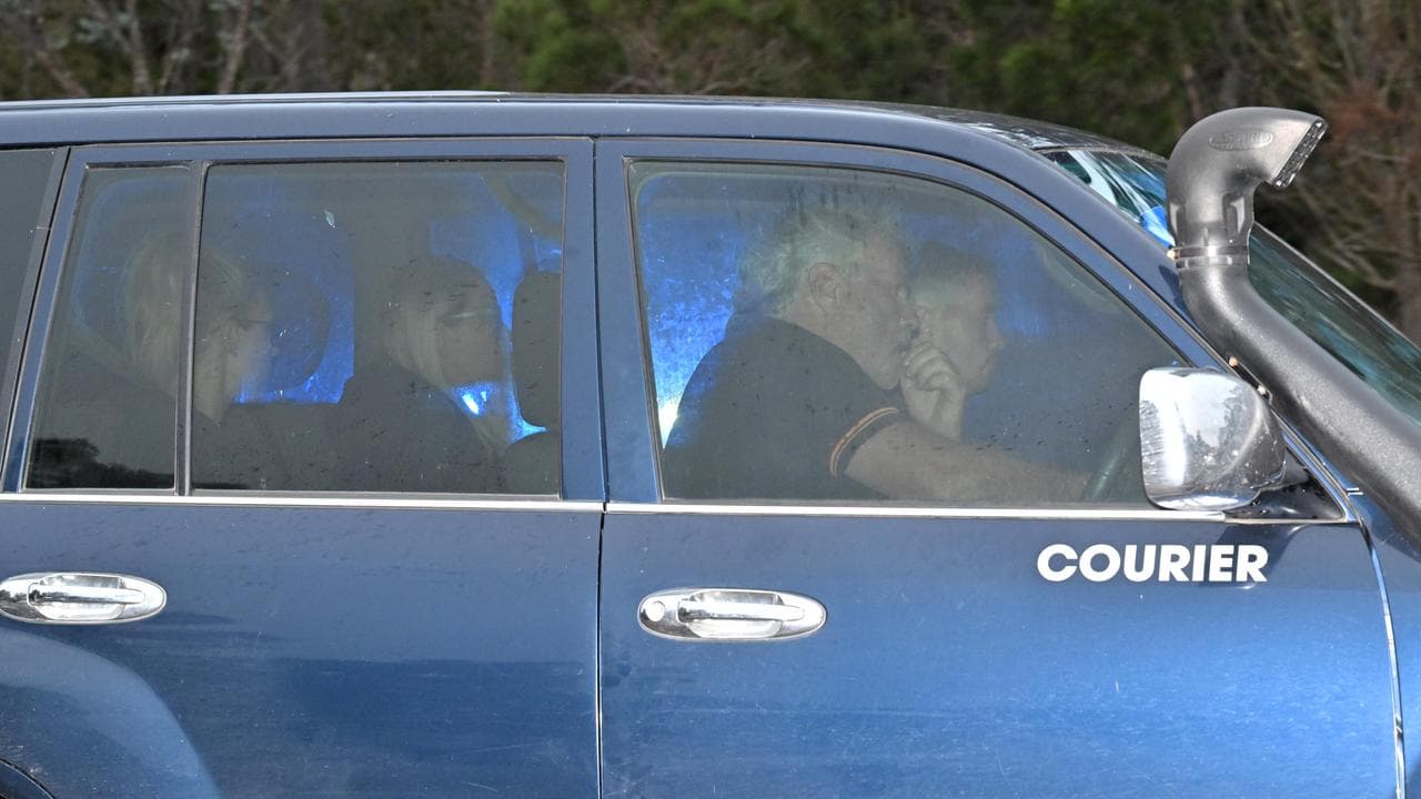 Relatives at a property where the bodies of a couple were found.