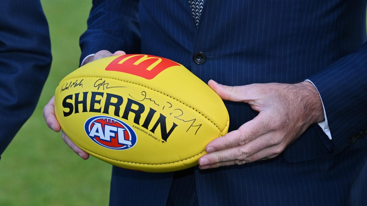 A signed AFL football