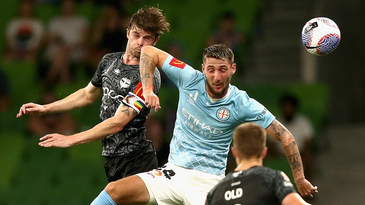 Action from Melbourne City's 1-0 win over Wellington.
