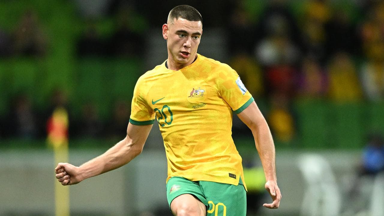 Lewis Miller in action for Australia. 