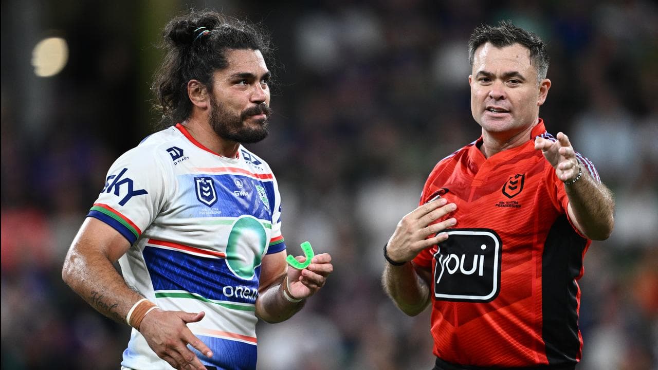 NRL referee Chris Butler (right).