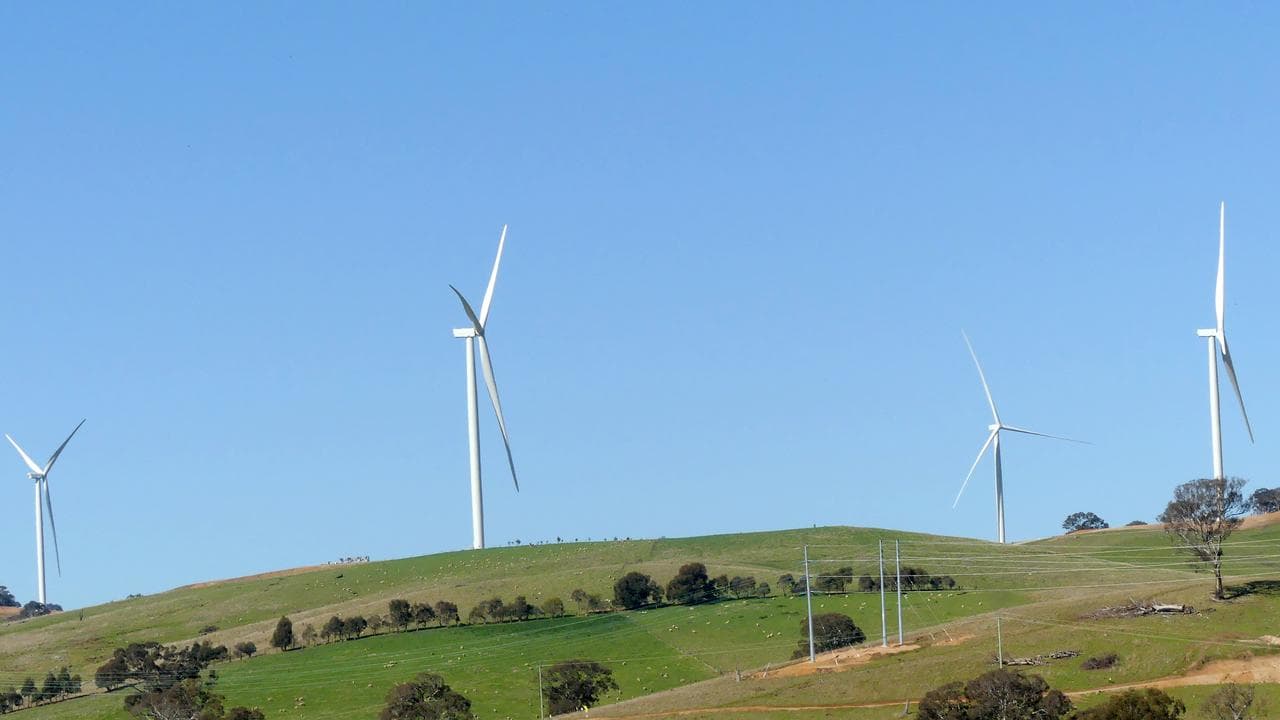 Wind turbines near Carcoar, in central western NSW
