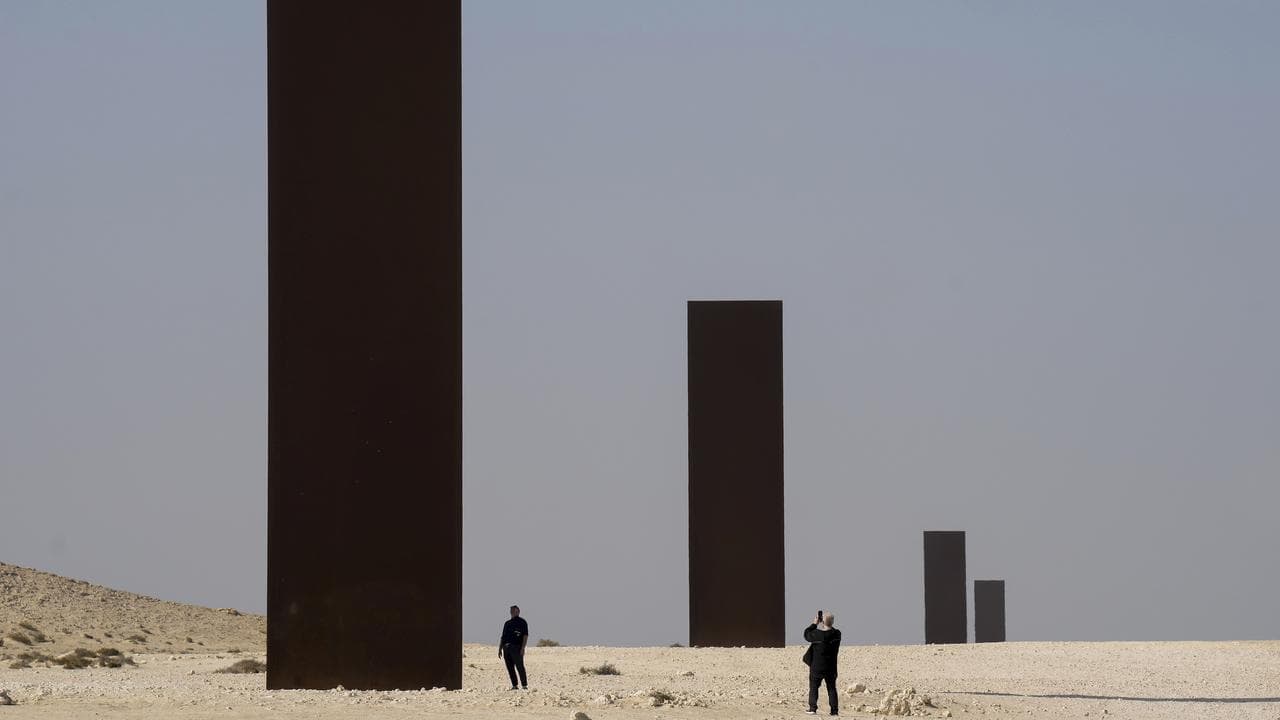 Richard Serra's East-West/West-East in the Brouq Nature Reserve