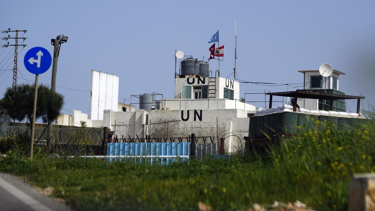 The base for UN peacekeeping forces at the border in southern Lebanon.