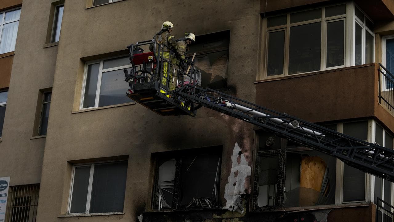 Firefighters in Istanbul