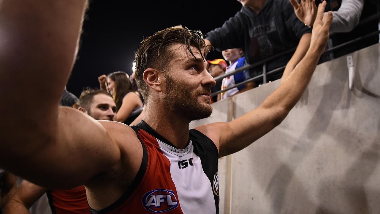 File photo of Sam Fisher at an AFL match in 2015
