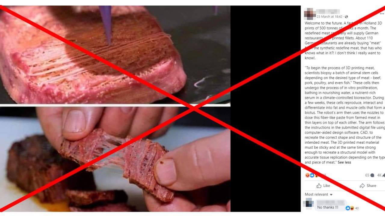 A screenshot of one of the Facebook posts.