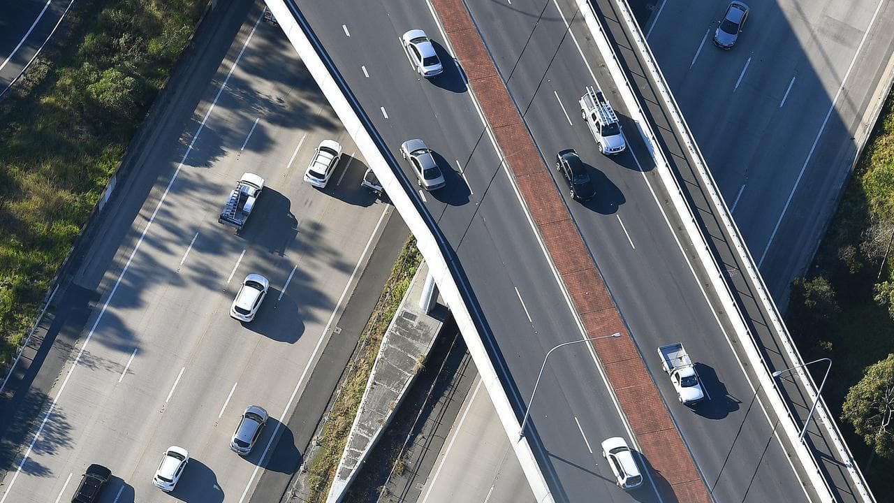 Traffic on the Pacific Highway.