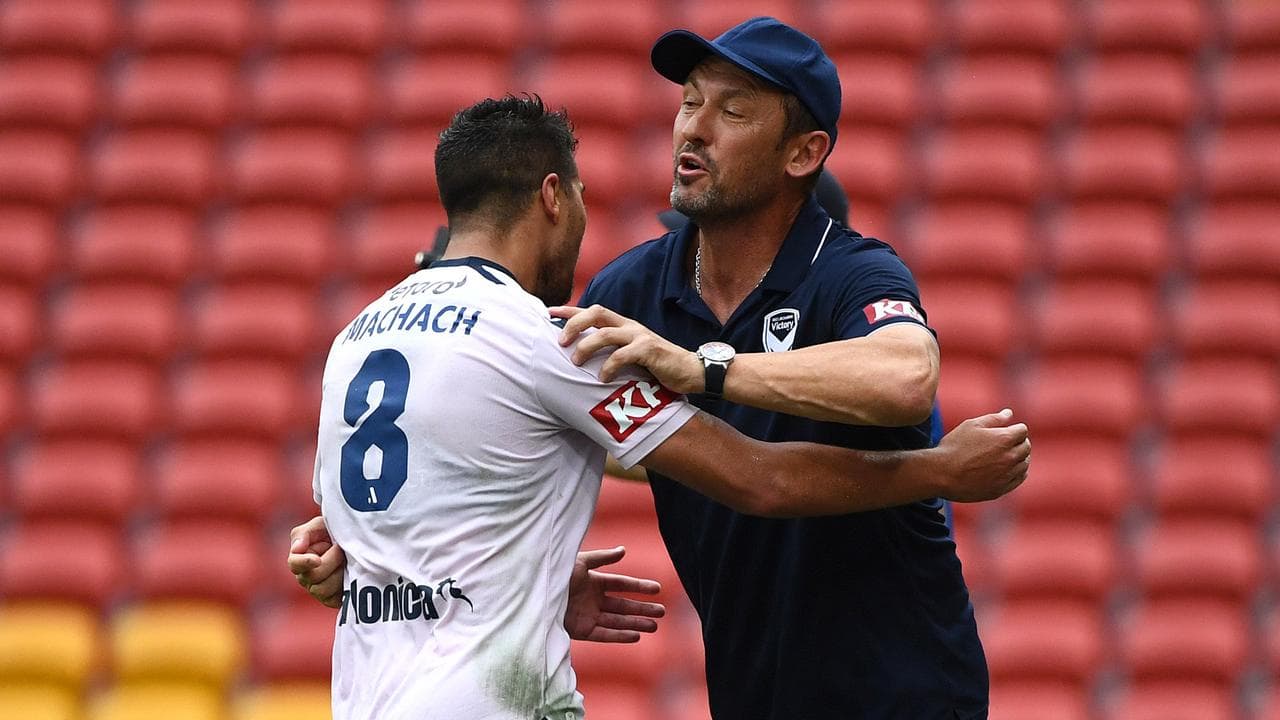 Zinedine Machach and Tony Popovic.