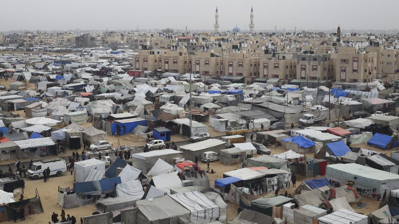 A file photo of a camp in Rafah 