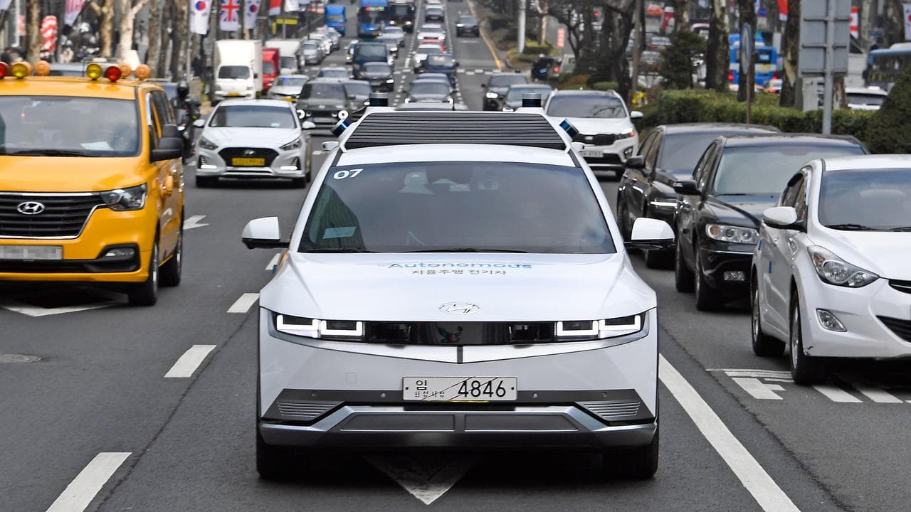 Hyundai's autonomous car in Seoul.