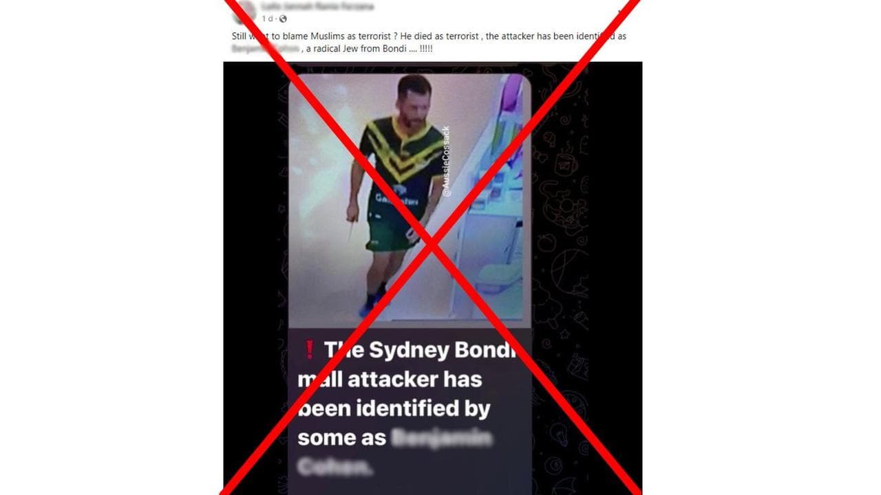 Bondi attacker misinfo