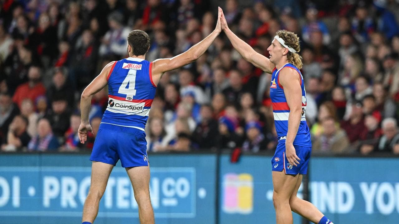 Marcus Bontempelli and Aaron Naughton.