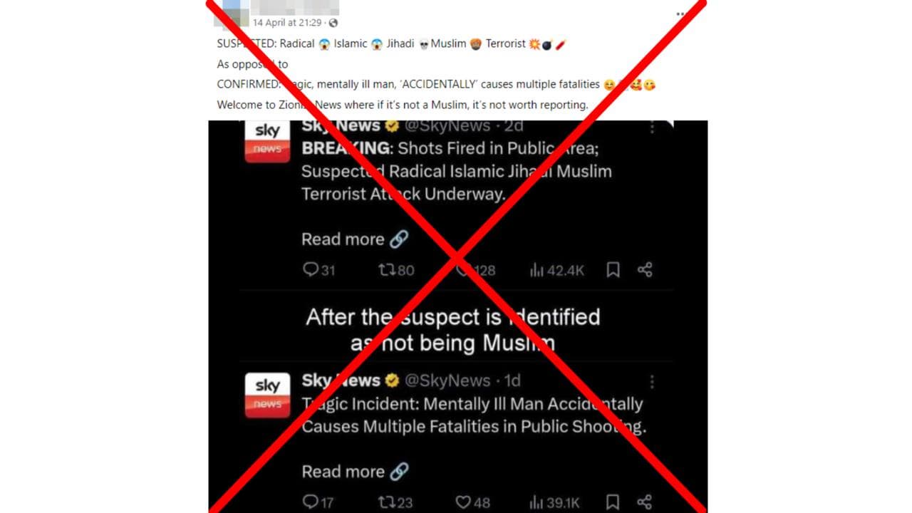 A screenshot of one of the Facebook posts.