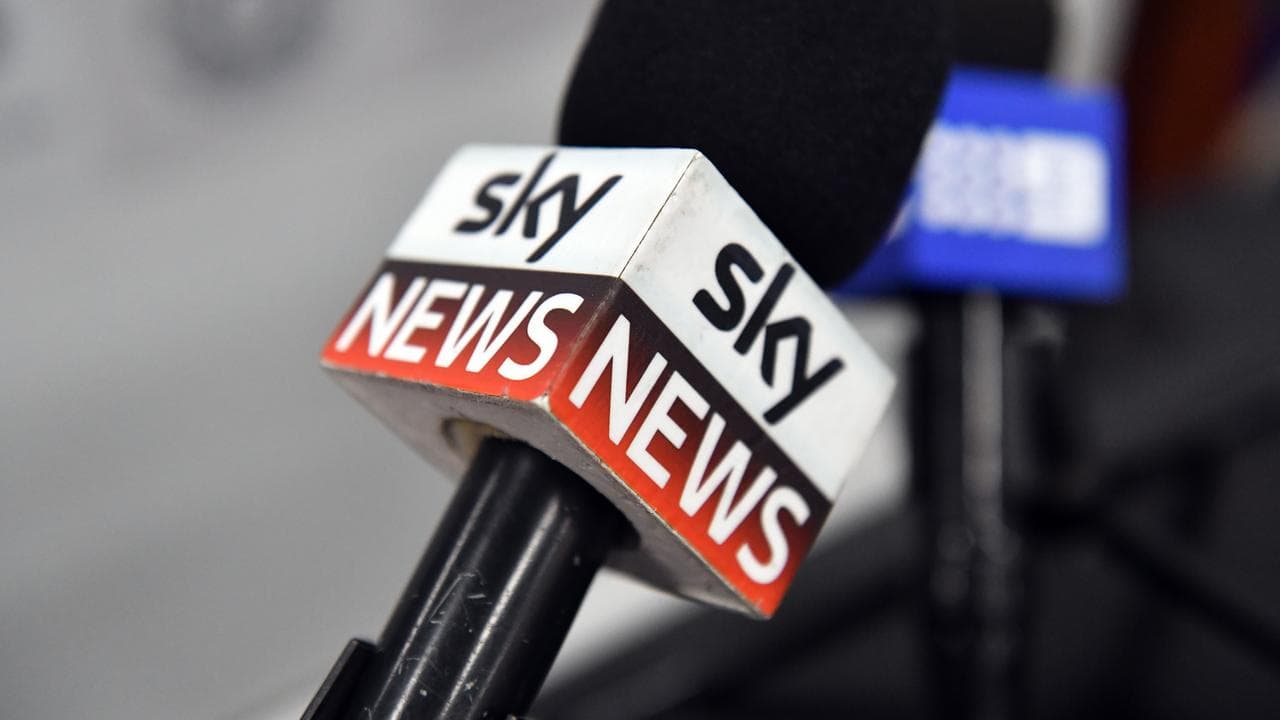 A Sky News microphone (file image)