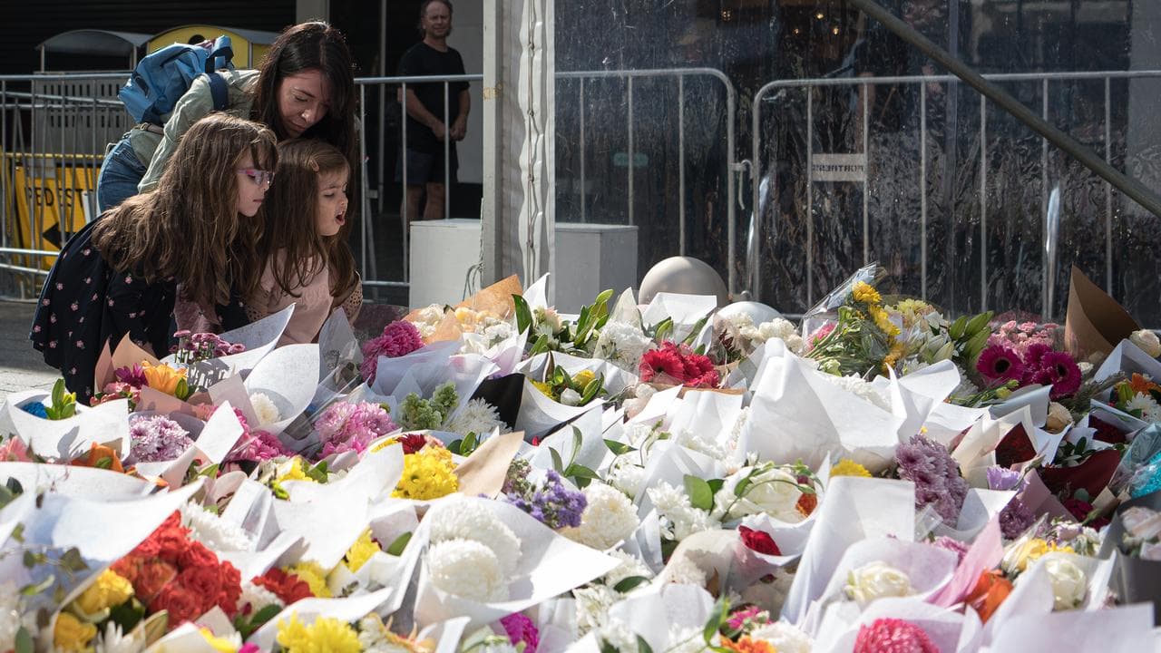 Floral tributes at Bondi