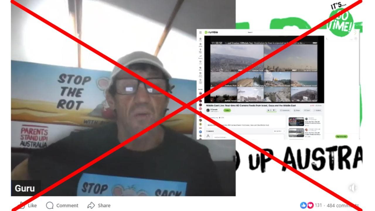 A screenshot from the Facebook video.