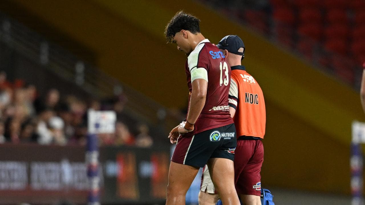 Jordan Petaia walks off injured.