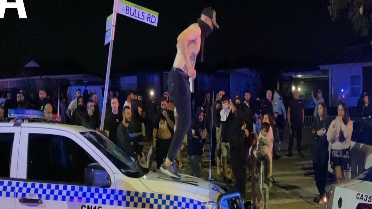 One of the men during the riot