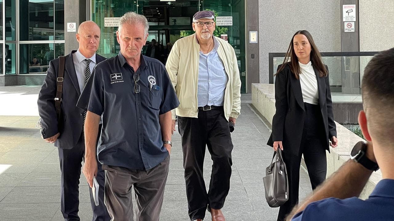 Brisbane City Council bus driver Andrew Rudnicki (second right)
