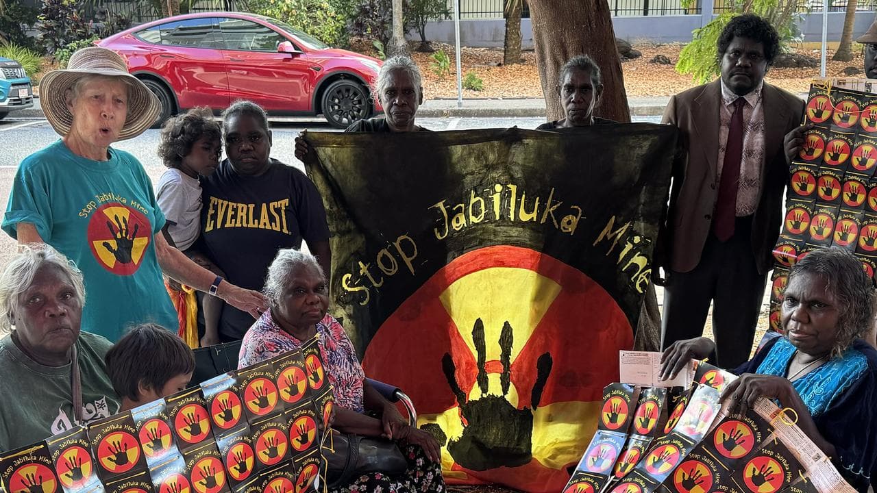 Protestors in Darwin.
