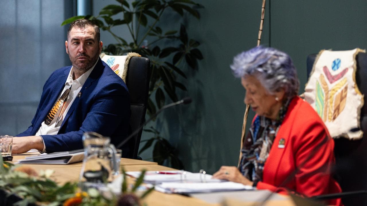 Yoorrook chair Eleanor Bourke (right)