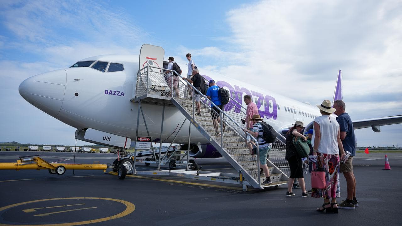 People board a Bonza flight