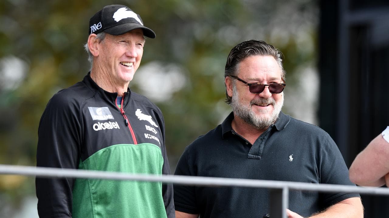 Wayne Bennett and Russell Crowe.