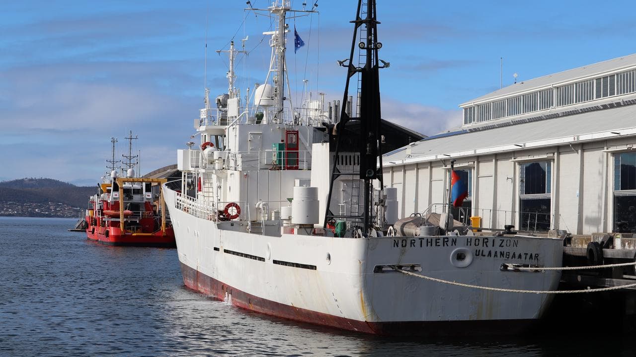 The Bandero docked in Hobart.