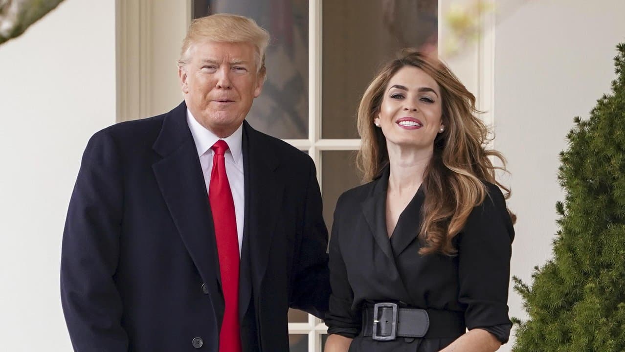 Donald Trump and Hope Hicks in 2018