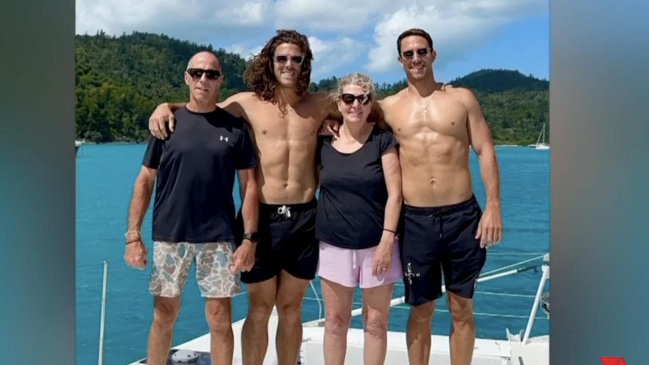 Callum and Jake Robinson and their parents.