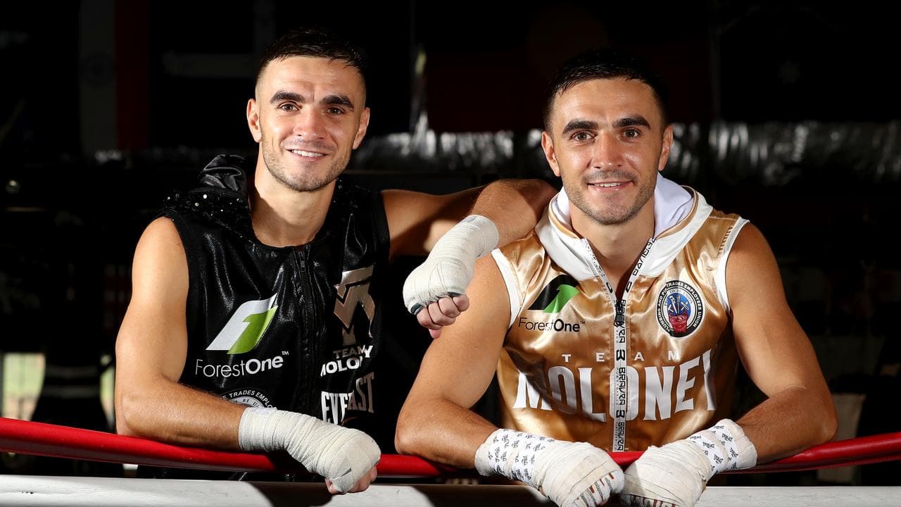 Twin brothers Andrew (left) and Jason  Moloney.