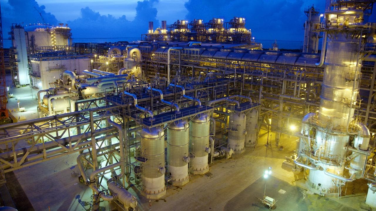 The Santos LNG plant in Darwin.