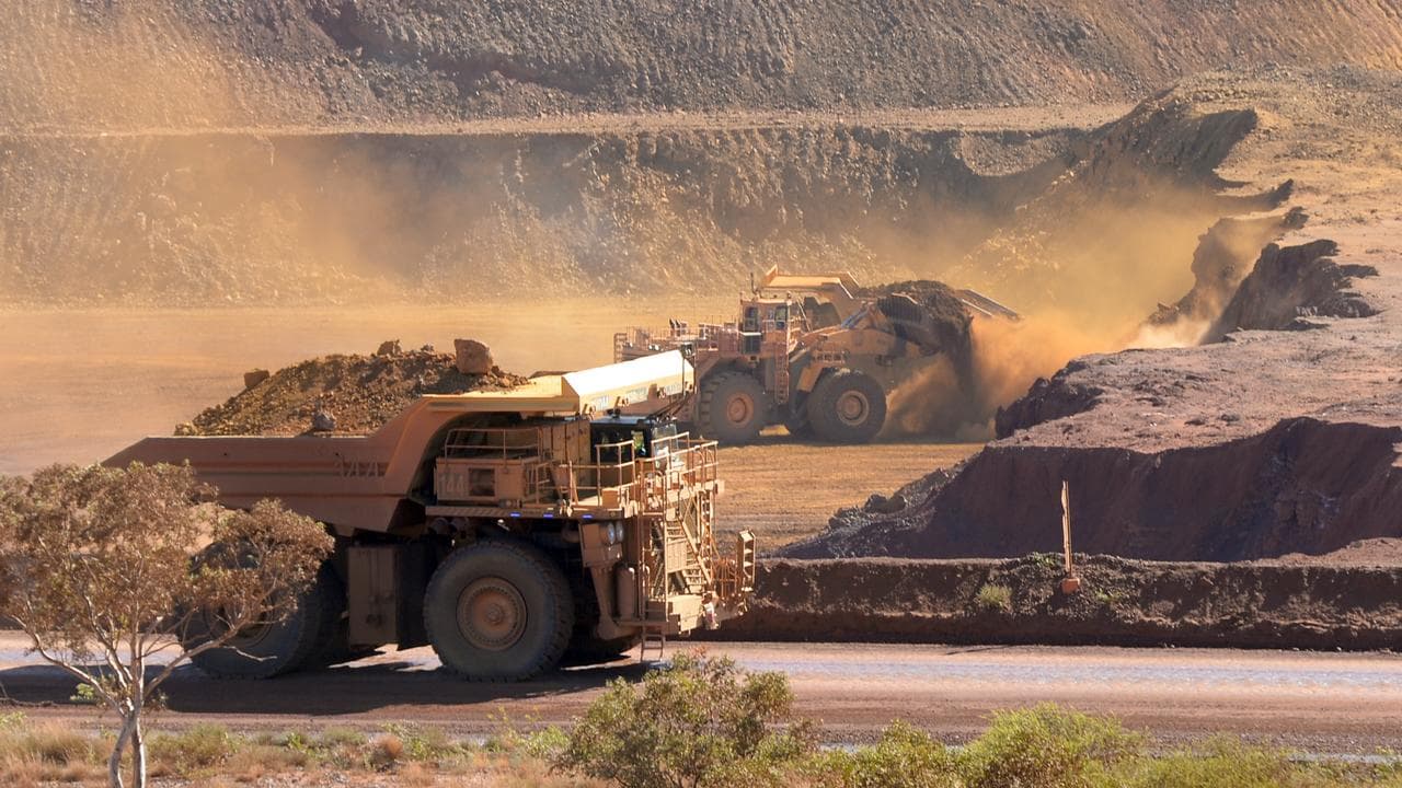 Ore excavation at the Rio Tinto West Angelas iron ore mine