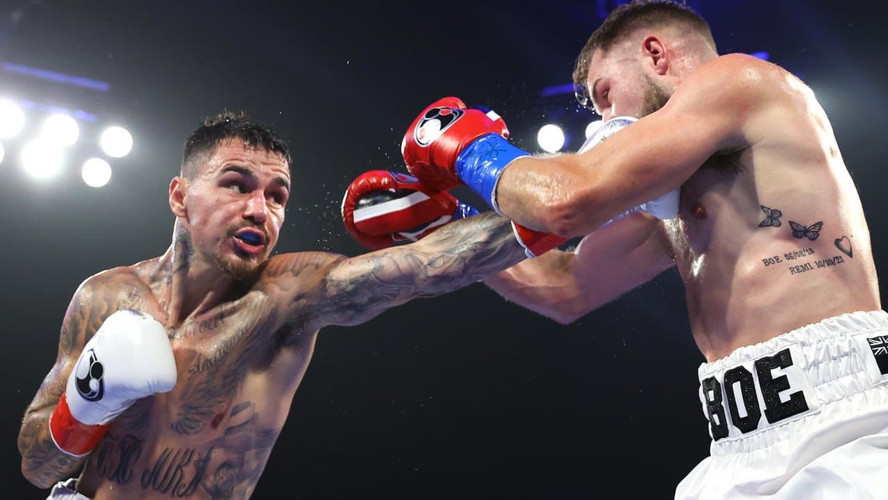 George Kambosos in action. 