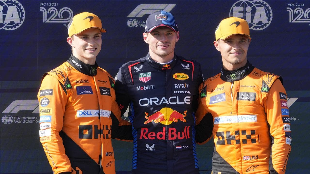 Piastri, Verstappen and Norris
