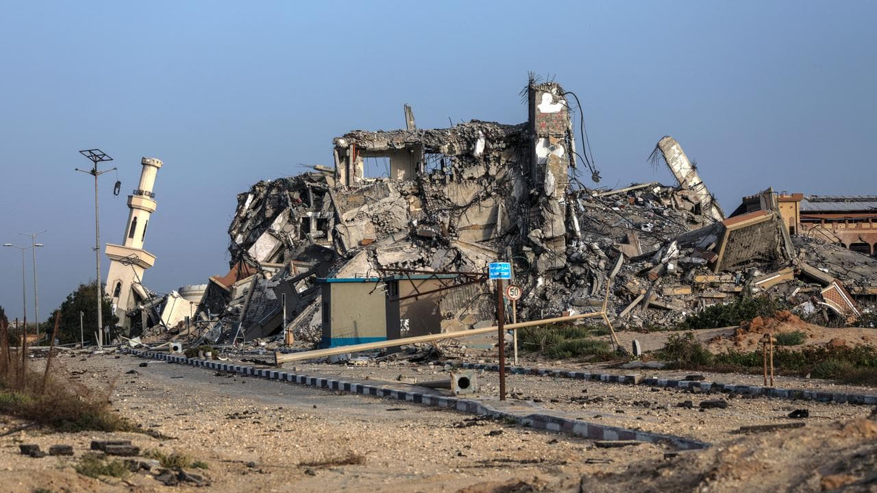 Destroyed buildings in Nuseirat