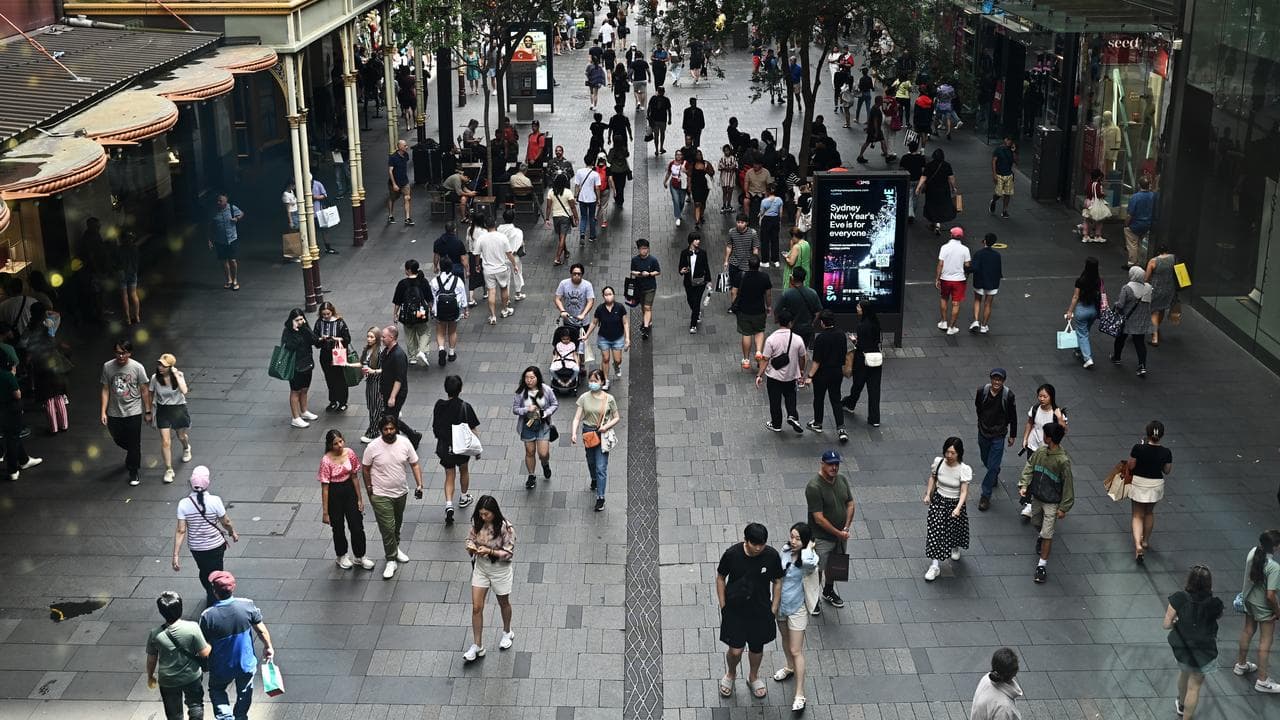 Shoppers in Sydney.