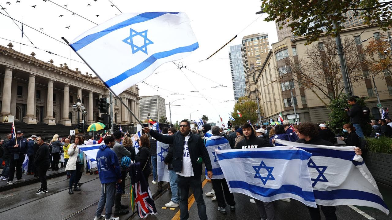An anti-Semitism rally in Melbourne (file image)