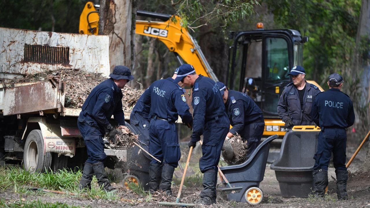 NSW Police search an area of bush (file image)