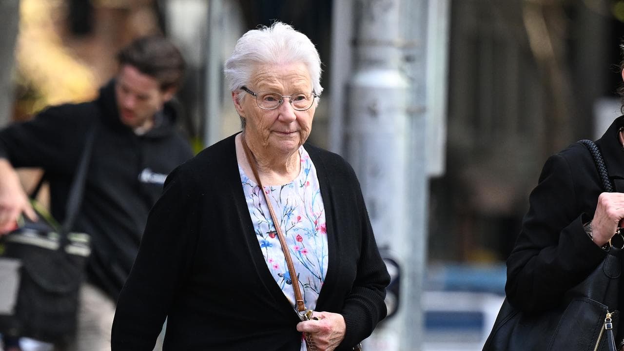 Robyn Hill arrives at court.