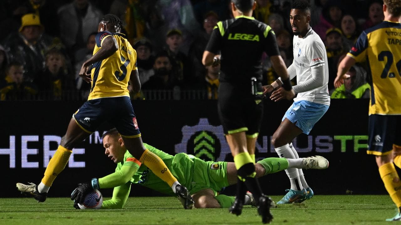 Danny Vukovic makes a save.