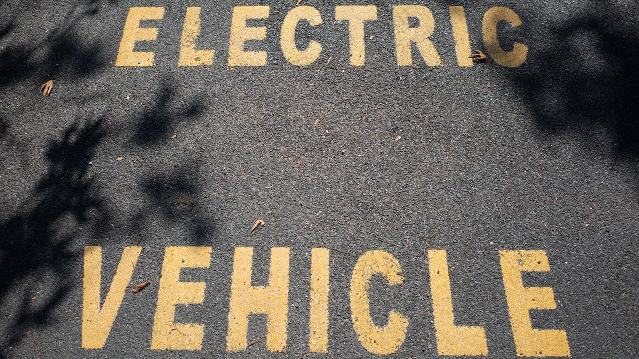 Road signage at an EV charging station (file image)