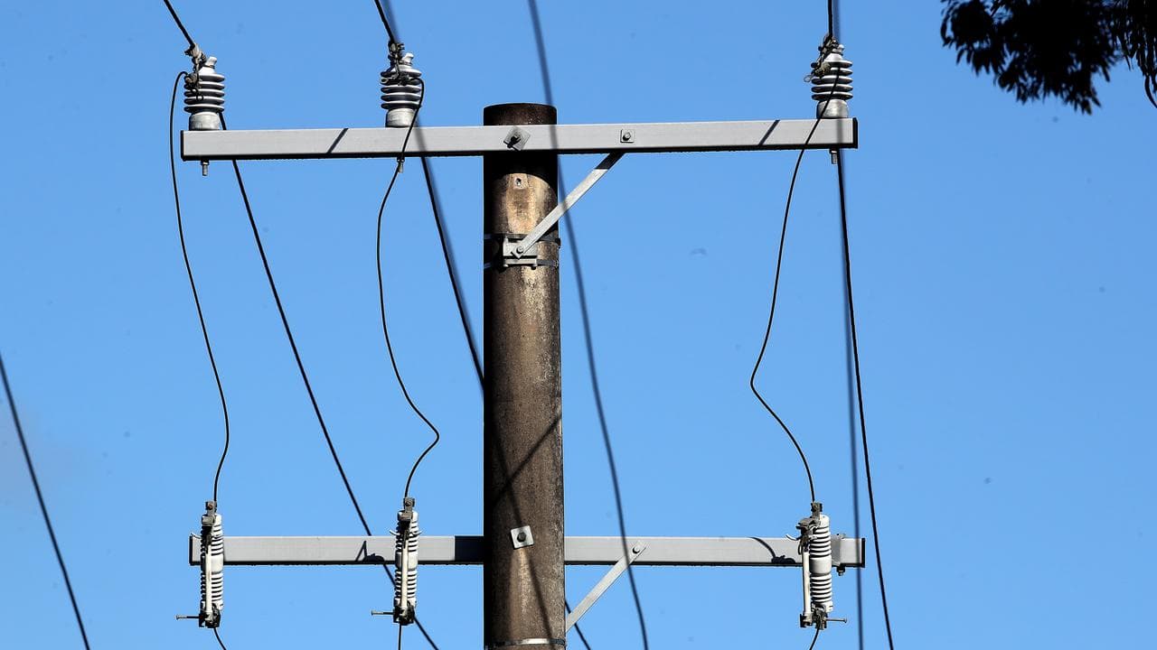 Power lines in an Australian street