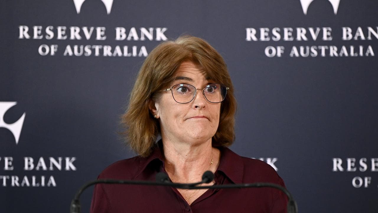 Reserve Bank Governor Michele Bullock at a press conference