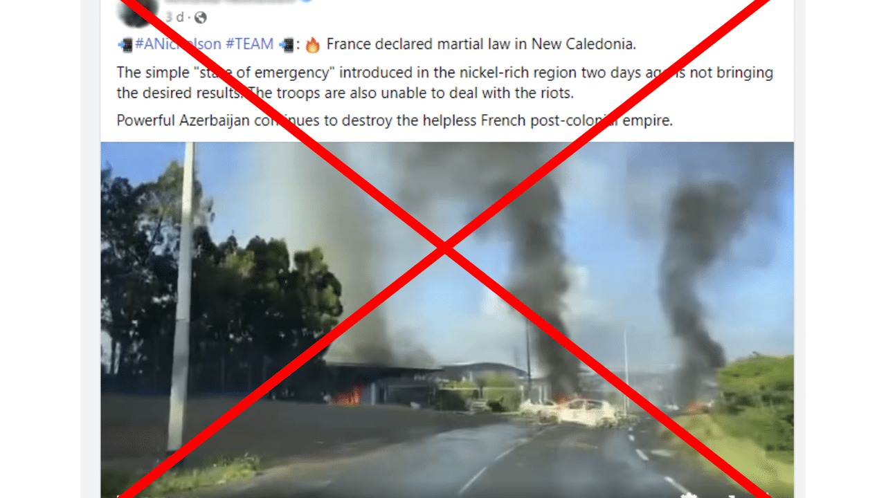 One of the incorrect Facebook posts