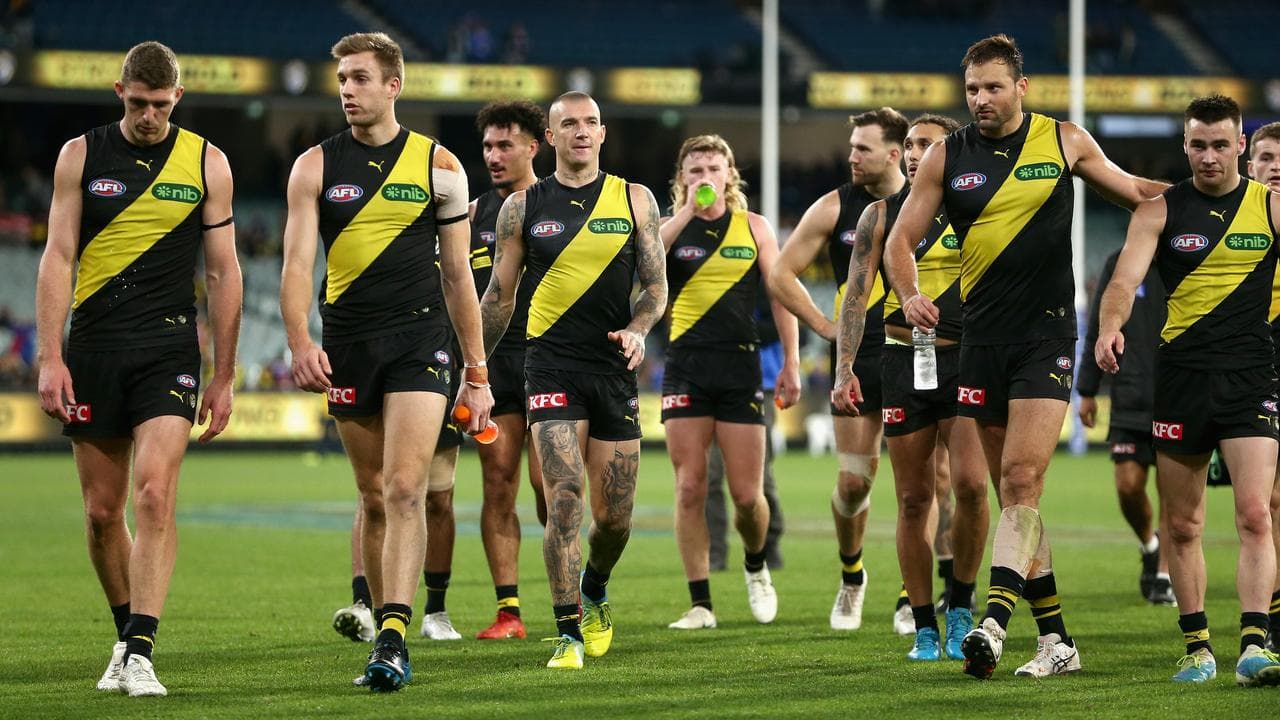 Disappointed Richmond players.