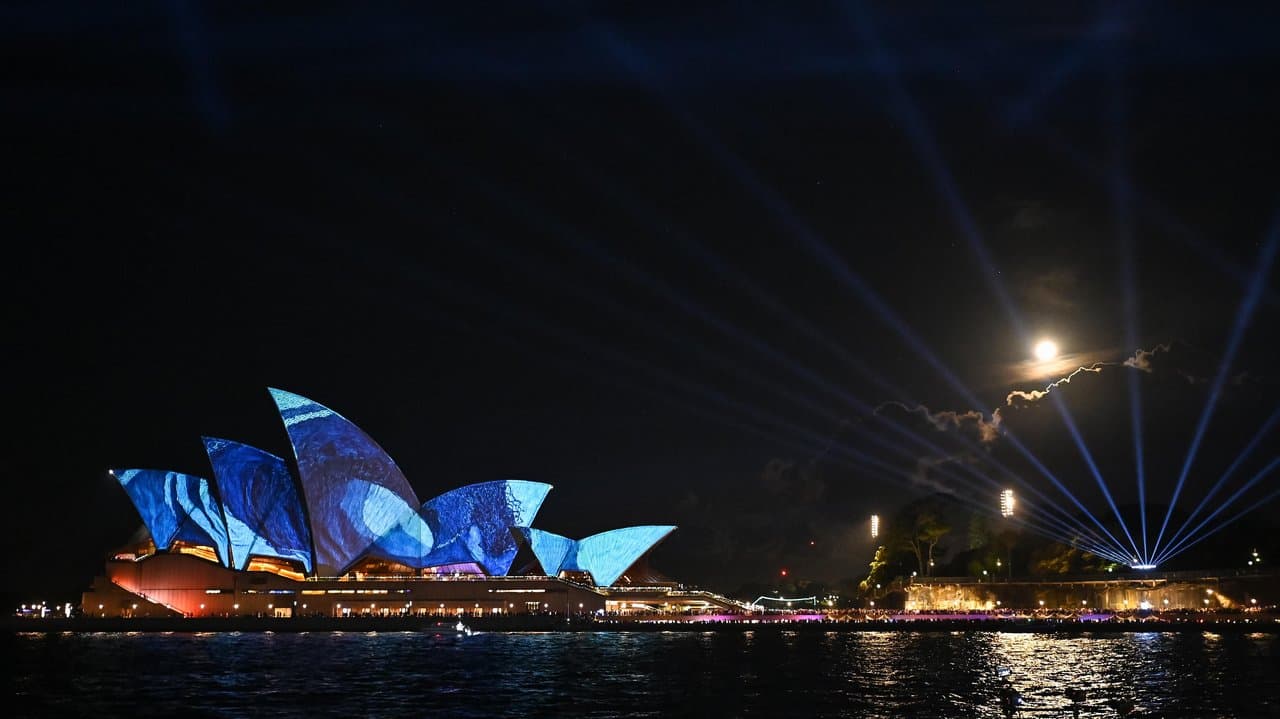 The Sydney Opera House is illuminated for 2024 Vivid Sydney