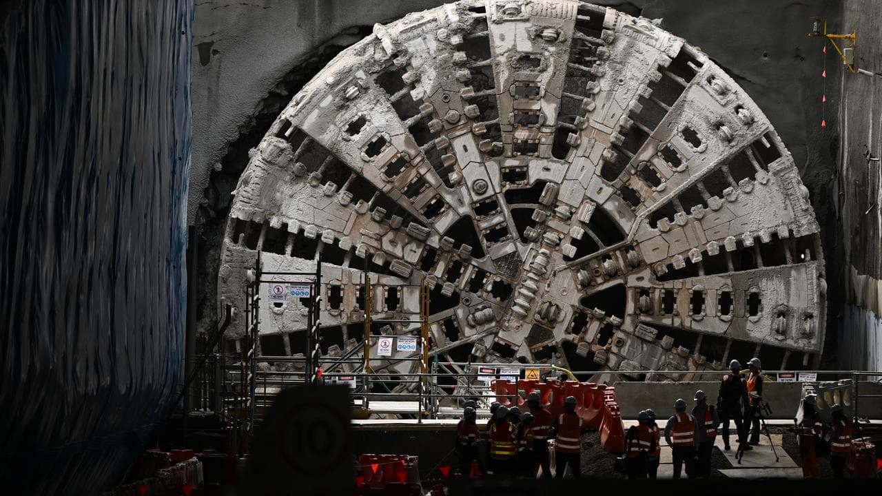 The West Gate Tunnel site at Yarraville in Melbourne