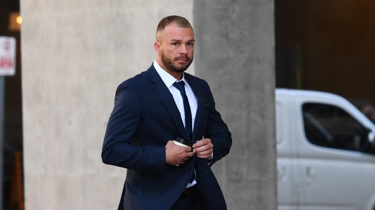 Brendan Sipple arrives at court in Brisbane